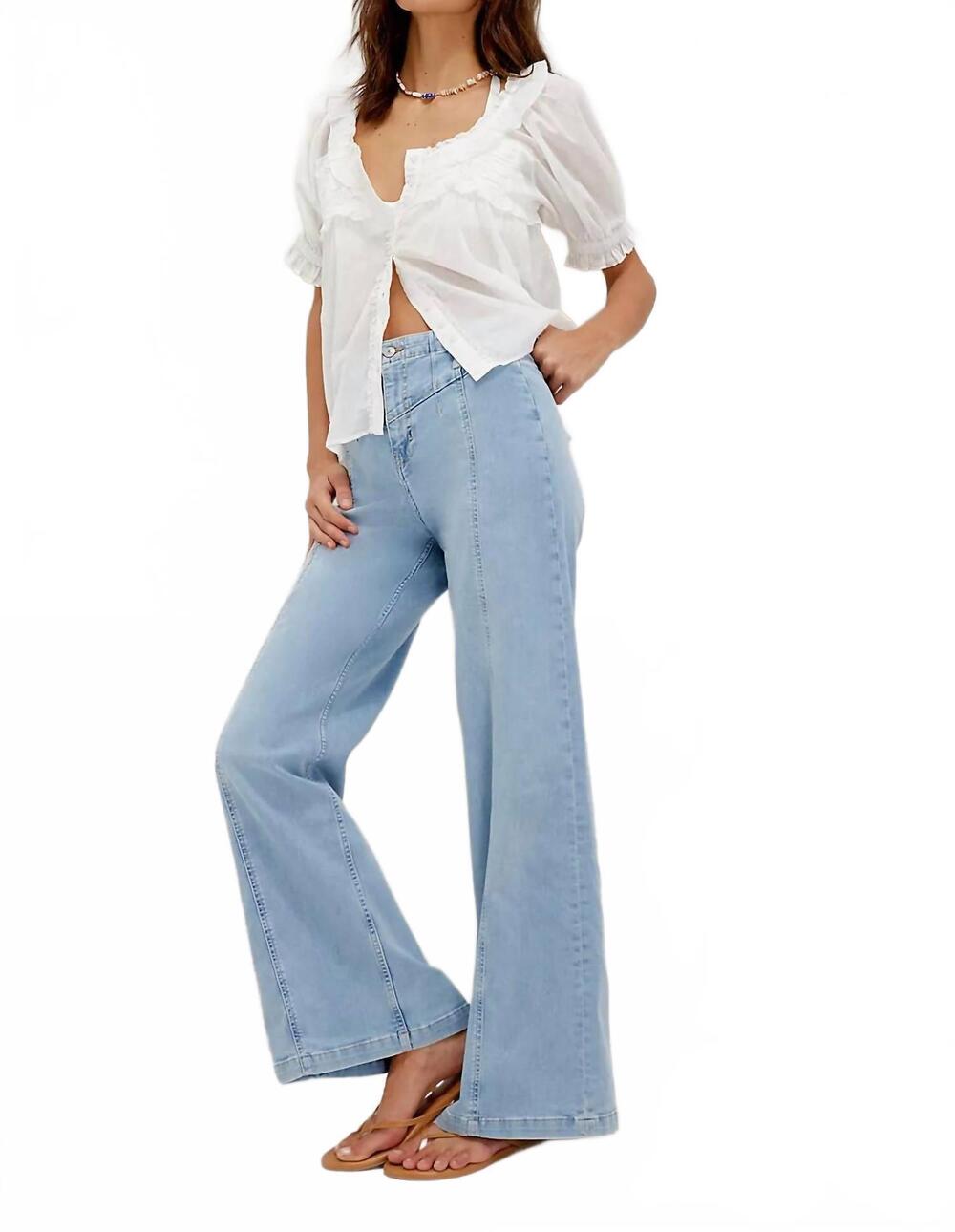 NEW FREE PEOPLE libre wide leg jean in palermo